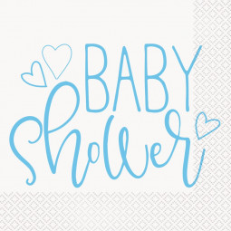 Blue Baby Shower Paper Napkins - 16 Pack
