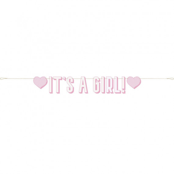 Pink It's a Girl Letter Banner Pink It's a Girl Letter Banner