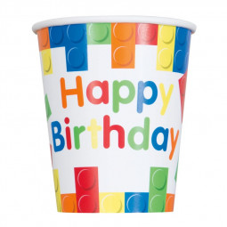 Colourful Blocks Paper Cups