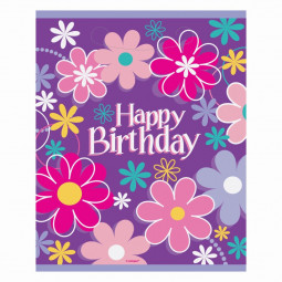 Blossom Birthday Plastic Party Bags