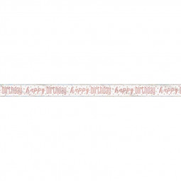 Rose Gold Happy Birthday Banner