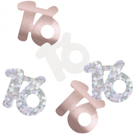 Rose Gold 16th Birthday Confetti