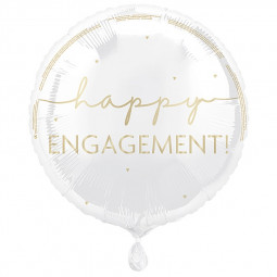 Engagement Round Foil Balloon - Inflated