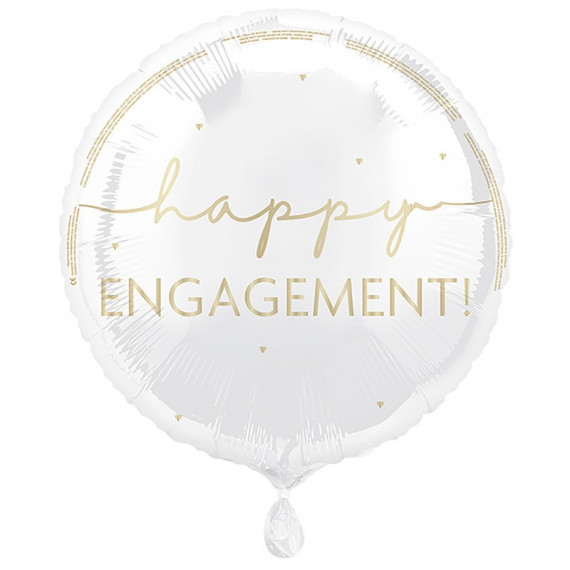 Engagement Round Foil Balloon - Inflated