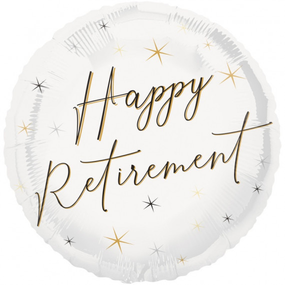 Happy Retirement Foil Balloon - Inflated Happy Retirement Foil Balloon - Inflated