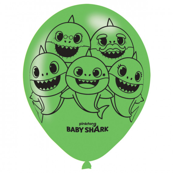 Baby Shark Latex Balloons - Inflation Options Baby Shark Latex Balloons - Inflation Options