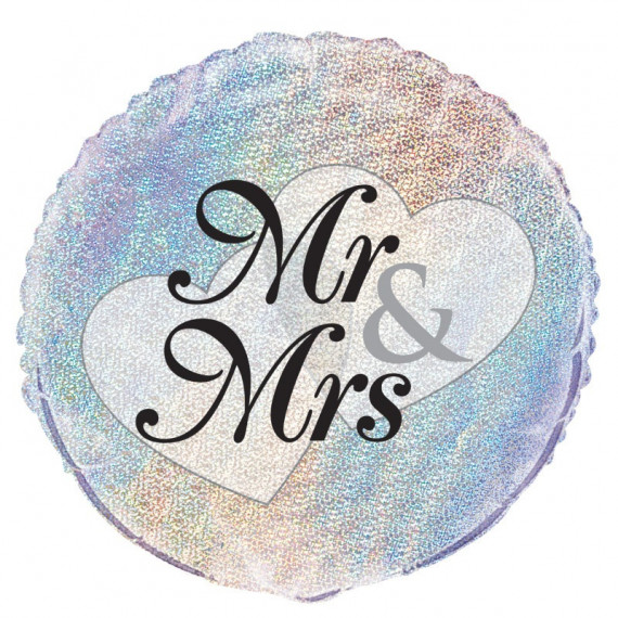Mr & Mrs Foil Balloon - Inflated