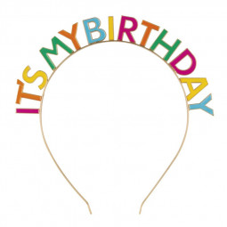 Multicoloured Birthday Headband - Metal