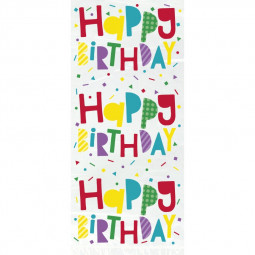 Happy Birthday Clear Plastic Party Bags