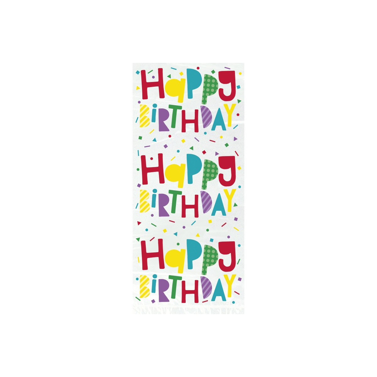 Happy Birthday Clear Plastic Party Bags
