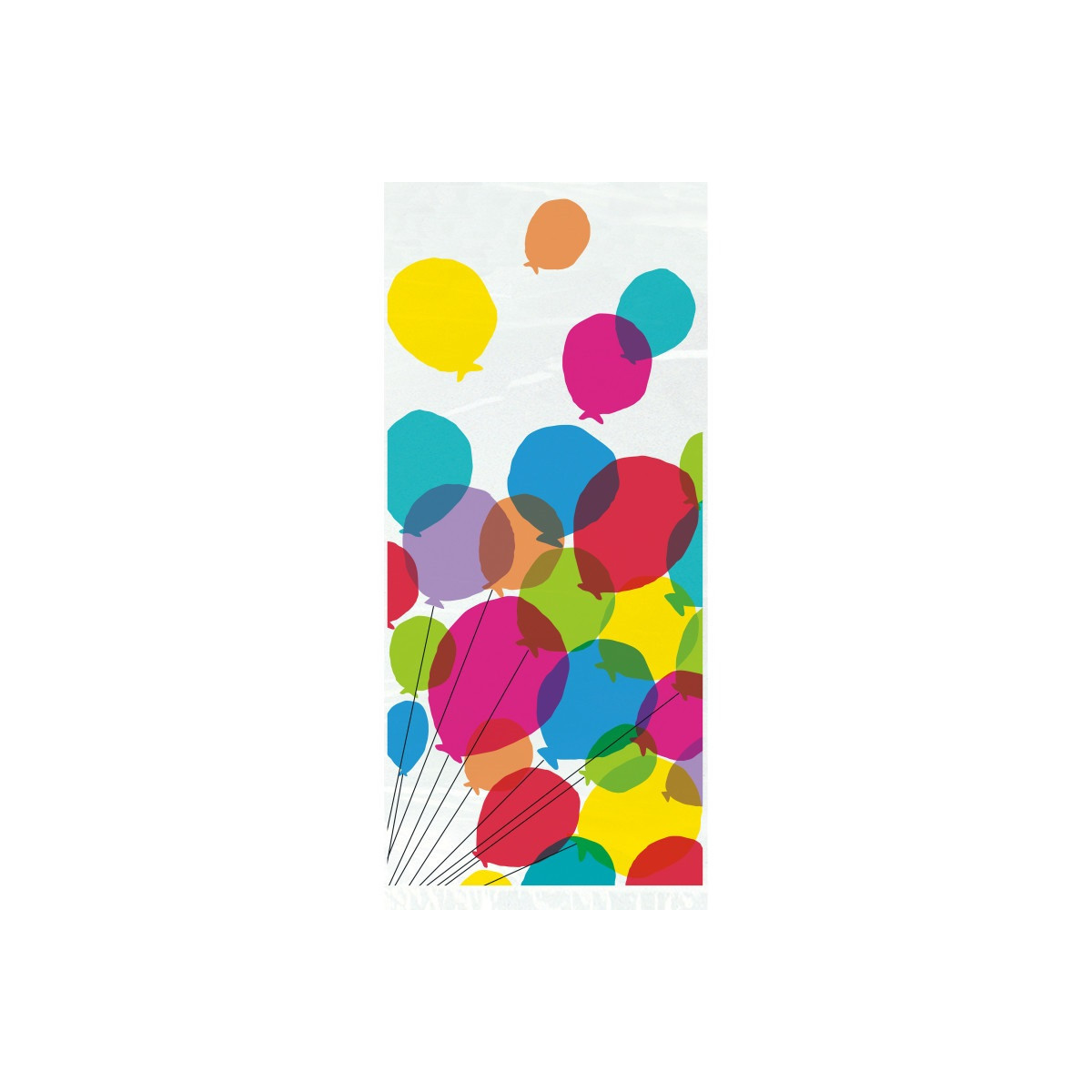 Clear Plastic Party Bags - Balloon Pattern Clear Plastic Party Bags - Balloon Pattern