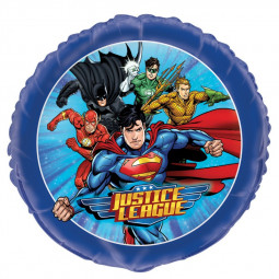 Justice League Round Foil Balloon - Inflated
