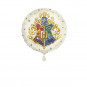 Harry Potter Hogwarts Round Foil Balloon - Inflated