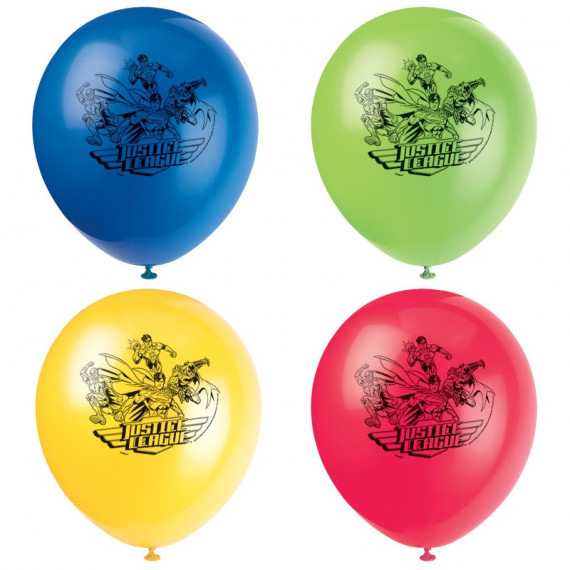Justice League Latex Balloons - Inflation Options Justice League Latex Balloons - Inflation Options