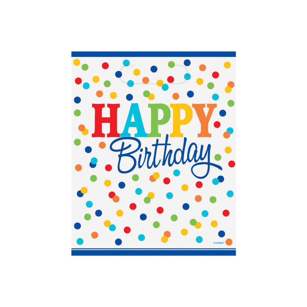 Dotty Birthday Plastic Party Bags