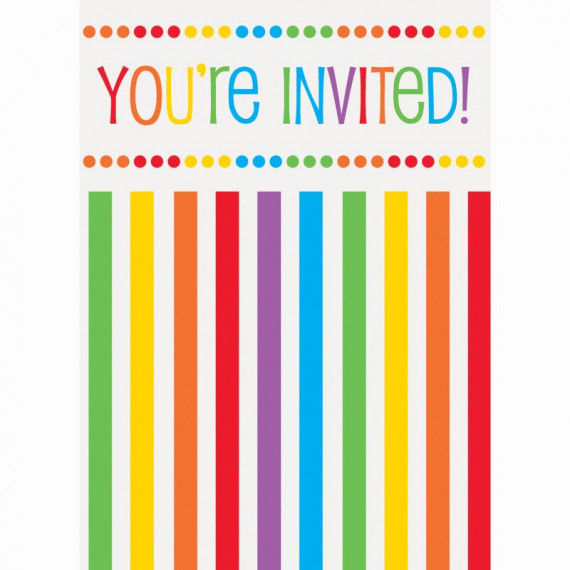 Rainbow Party Invitations Rainbow Party Invitations