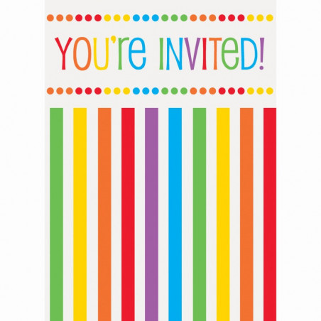 Rainbow Party Invitations