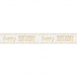 Gold Happy Birthday Banner