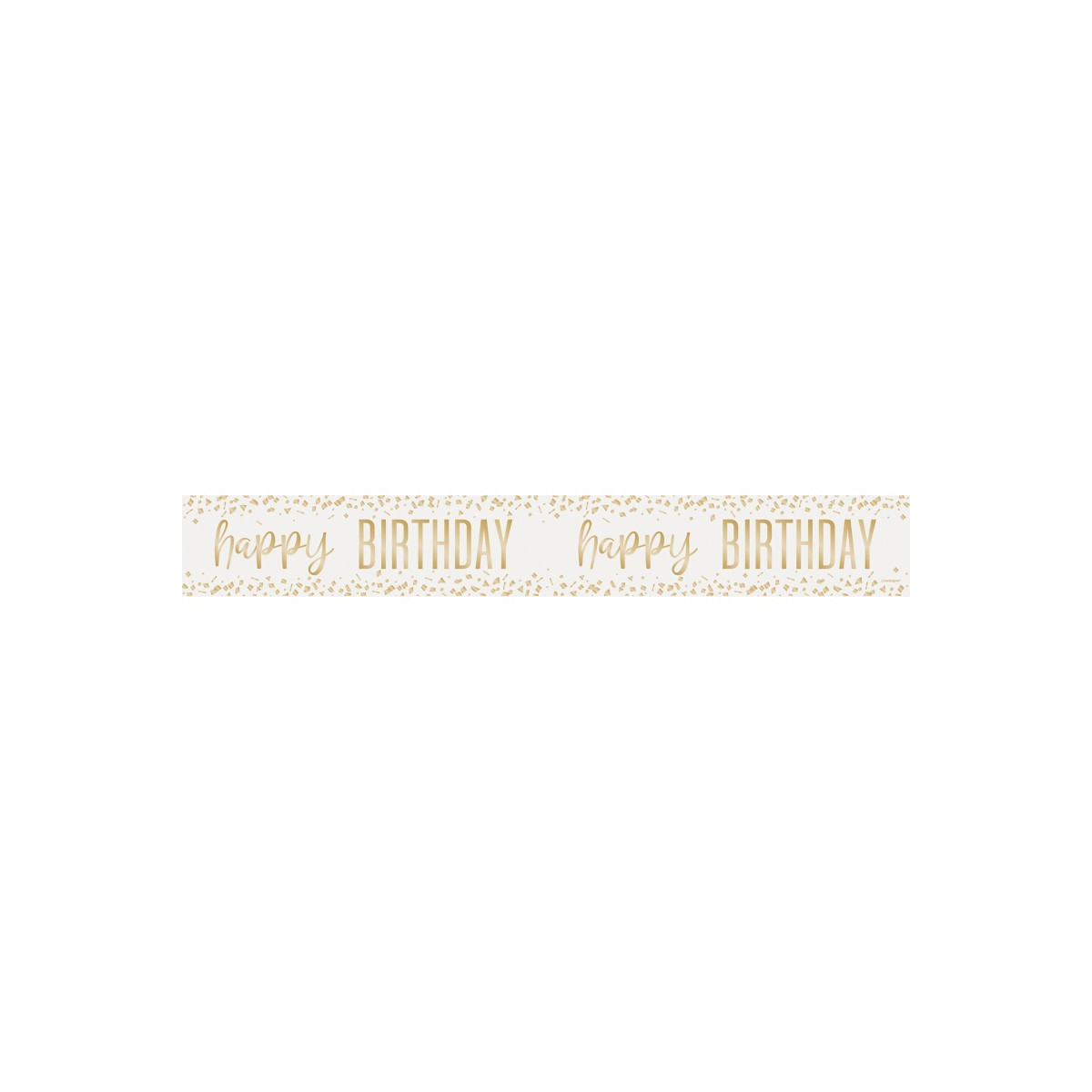 Gold Happy Birthday Banner
