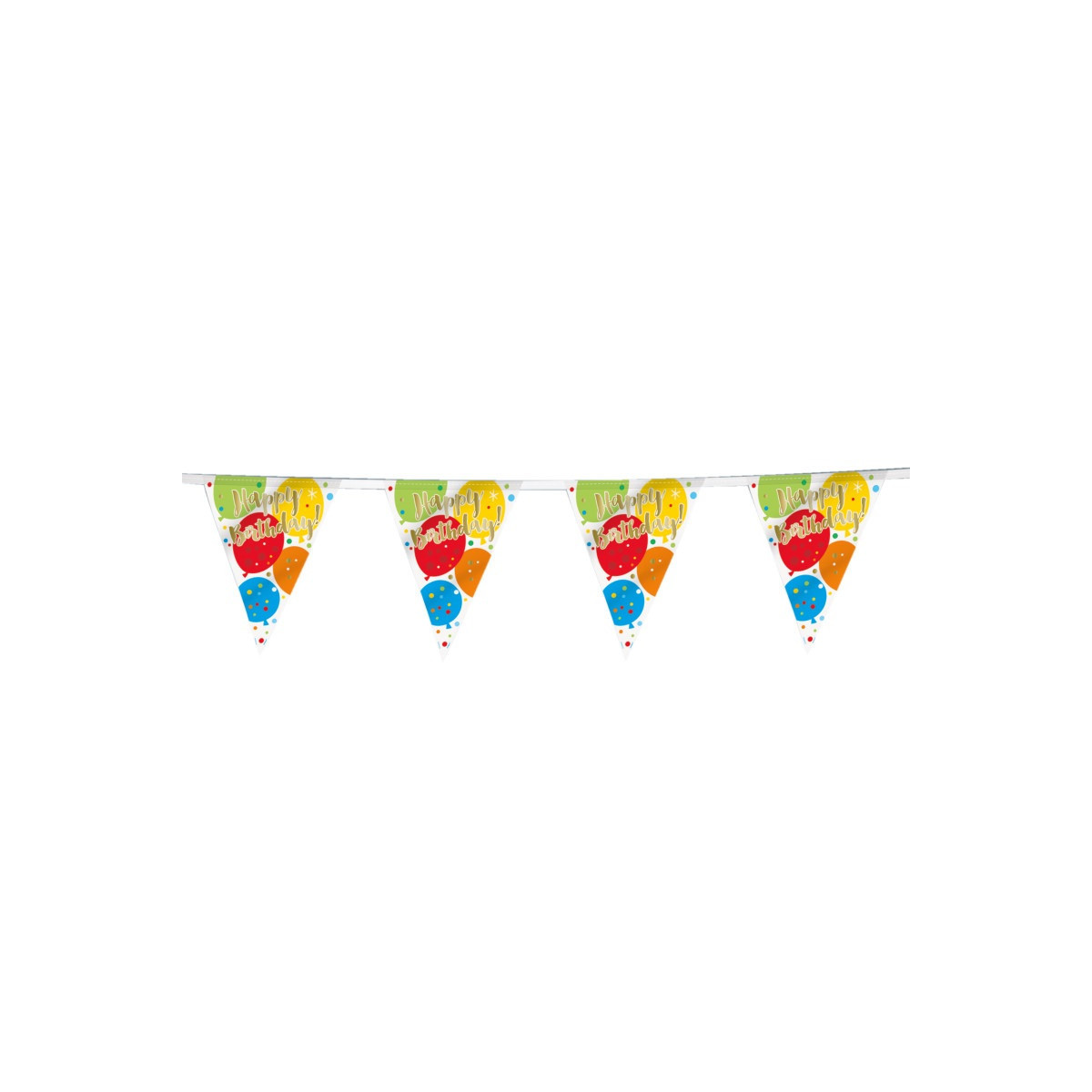 Rainbow Happy Birthday Plastic Bunting