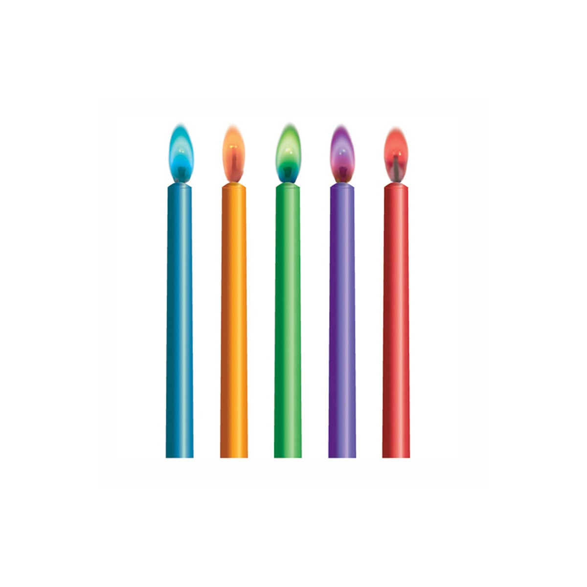 Coloured Flame Cake Candles