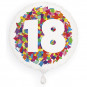 Rainbow 18th Birthday Round Foil Balloon - Inflated