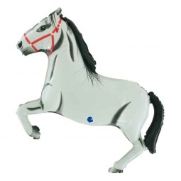 White Horse SuperShape Foil Balloon - Inflated