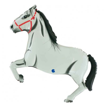 White Horse SuperShape Foil Balloon - Inflated