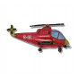 Red Helicopter Supershape Foil Balloon - Inflated Red Helicopter Supershape Foil Balloon - Inflated