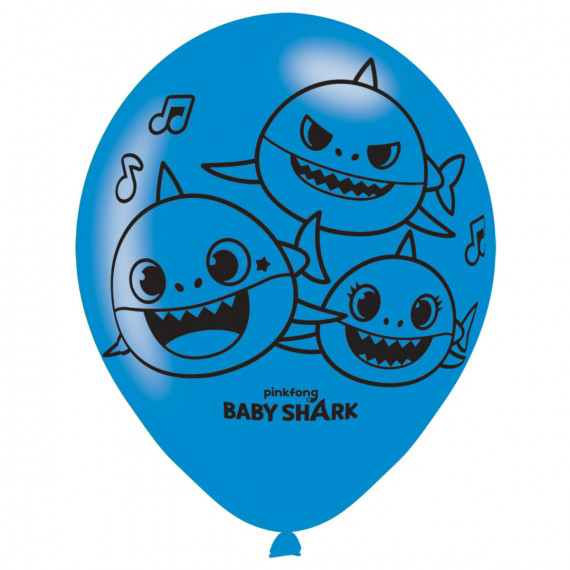 Baby Shark Latex Balloons - Inflation Options Baby Shark Latex Balloons - Inflation Options