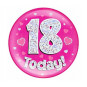 Pink Age 18 Jumbo Badge