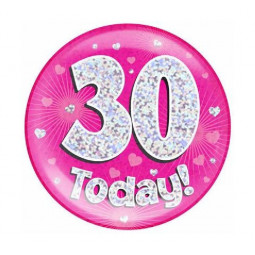Pink Age 30 Jumbo Badge