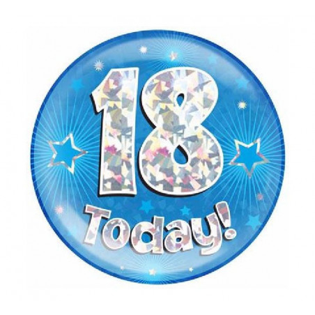 Blue Age 18 Jumbo Badge