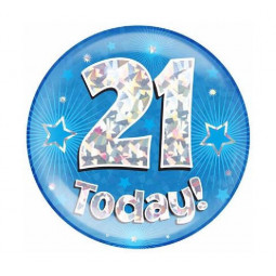 Blue Age 21 Jumbo Badge