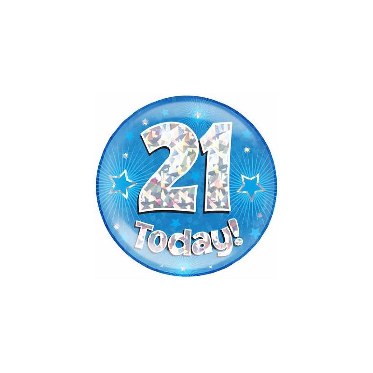 Blue Age 21 Jumbo Badge
