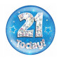 Blue Age 21 Jumbo Badge