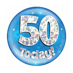 Blue Age 50 Jumbo Badge