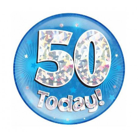 Blue Age 50 Jumbo Badge