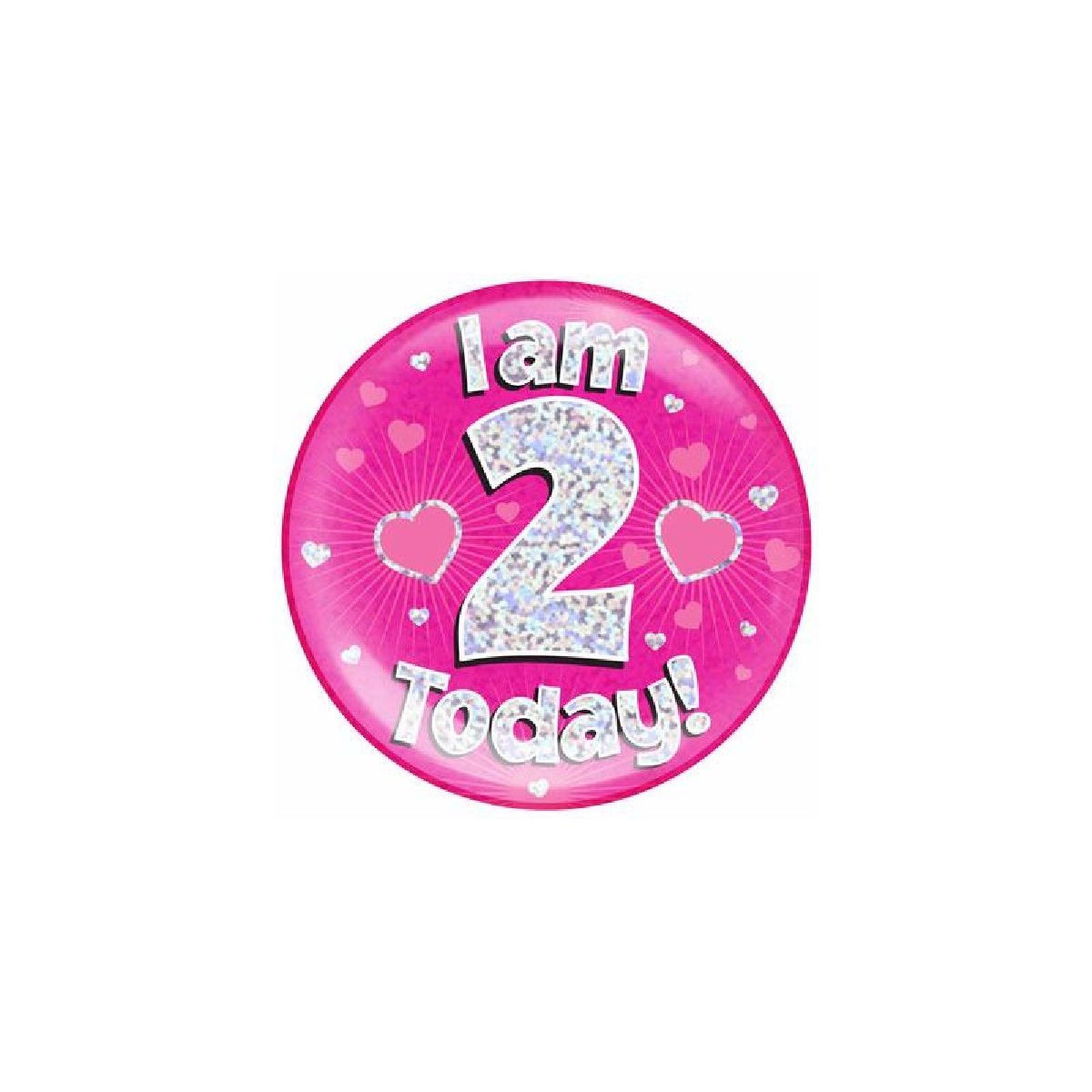 Pink Age 2 Jumbo Badge