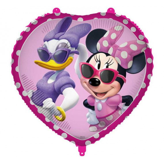 Minnie Mouse Heart Foil Balloon - Inflated