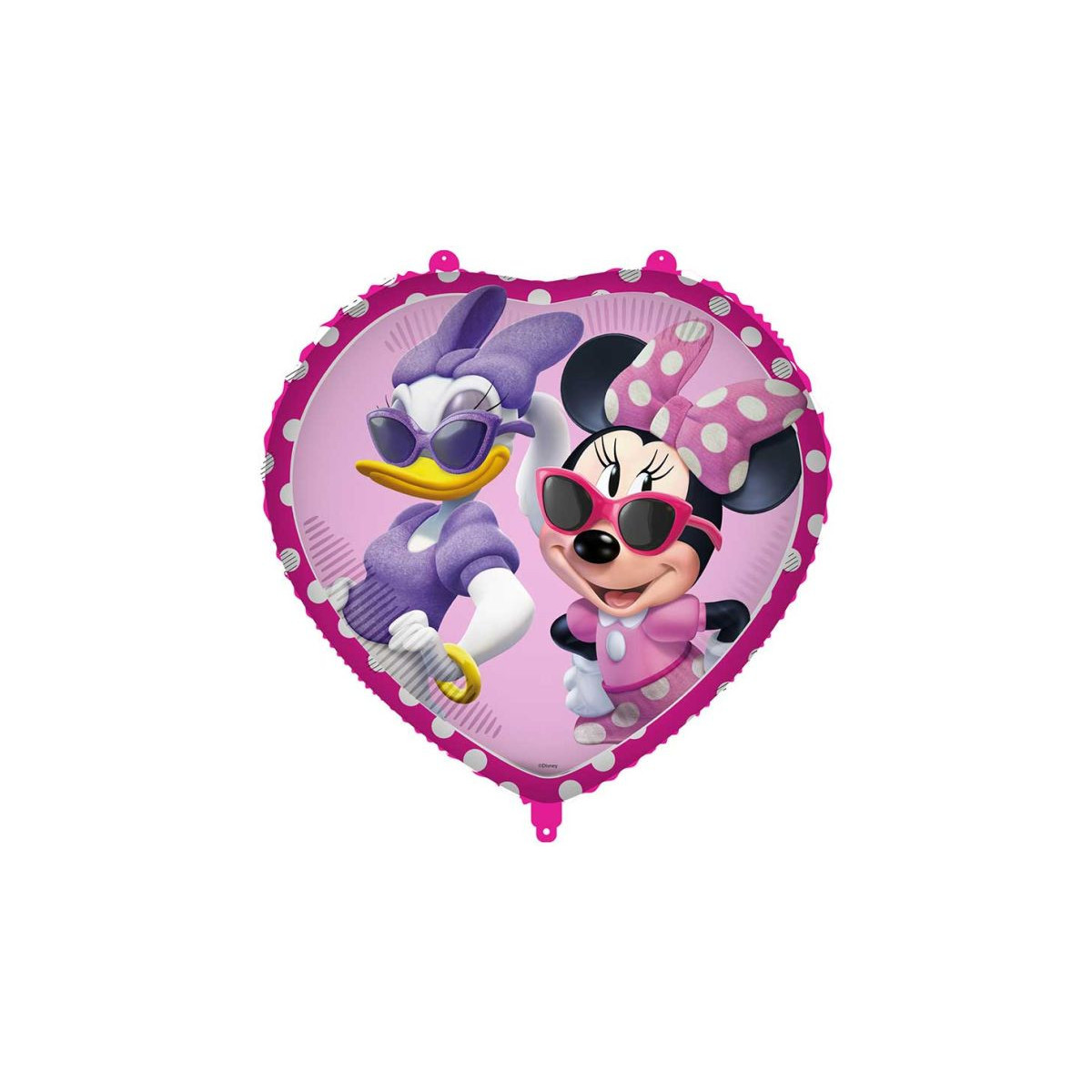 Minnie Mouse Heart Foil Balloon - Inflated