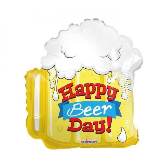 Happy Beer Day Foil Balloon - Inflated