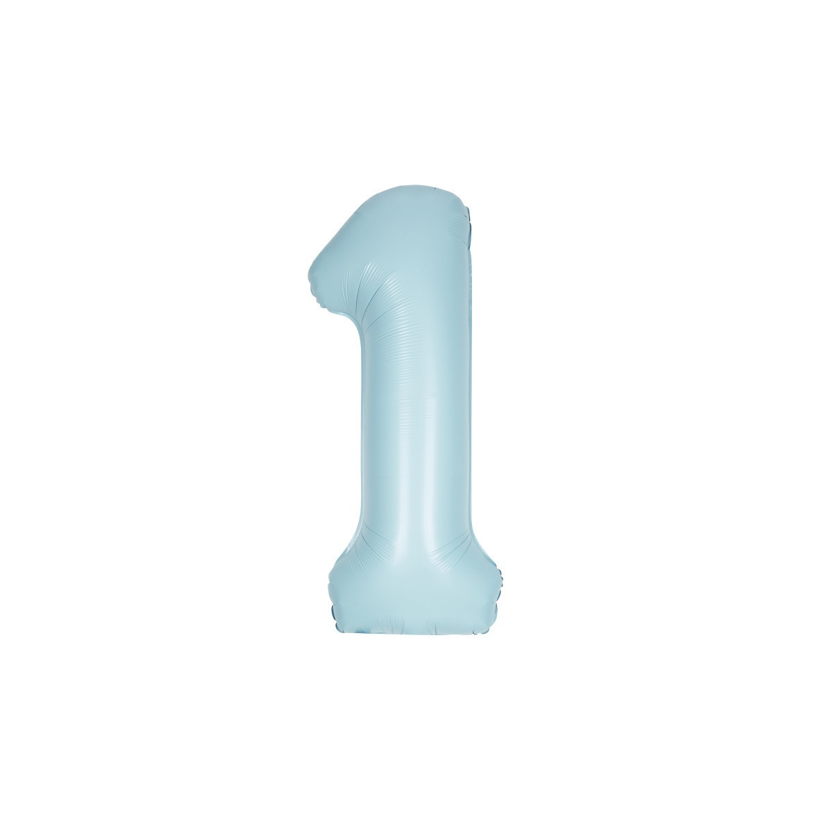 Pastel Blue Giant Number Supershape Foil Balloons - Numbers 0 - 9 - Inflated