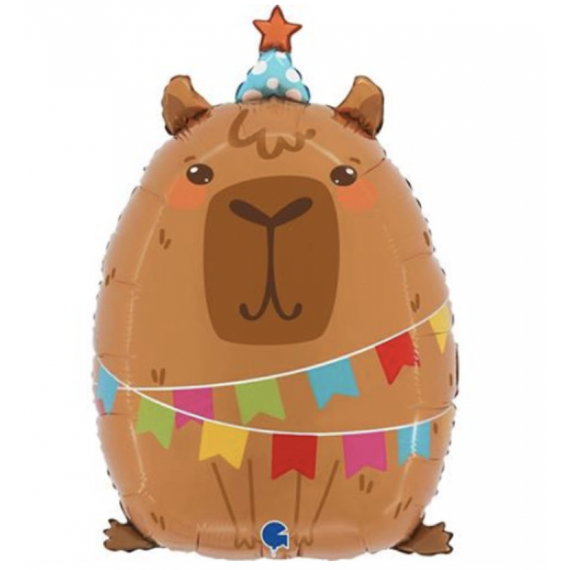 Capybara Supershape Foil Balloon - Inflated
