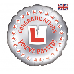 Congratulations You've Passed Round Foil Balloon - Inflated