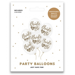 Bride To Be Clear Latex Balloons - Inflation Options