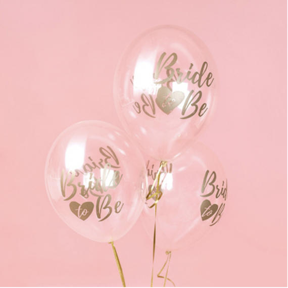 Bride To Be Clear Latex Balloons - Inflation Options Bride To Be Clear Latex Balloons - Inflation Options