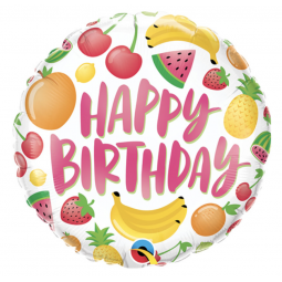 Birthday Fruits Foil Balloon - Inflated