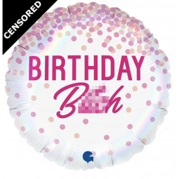 Birthday B***h Head Foil Balloon - Inflated