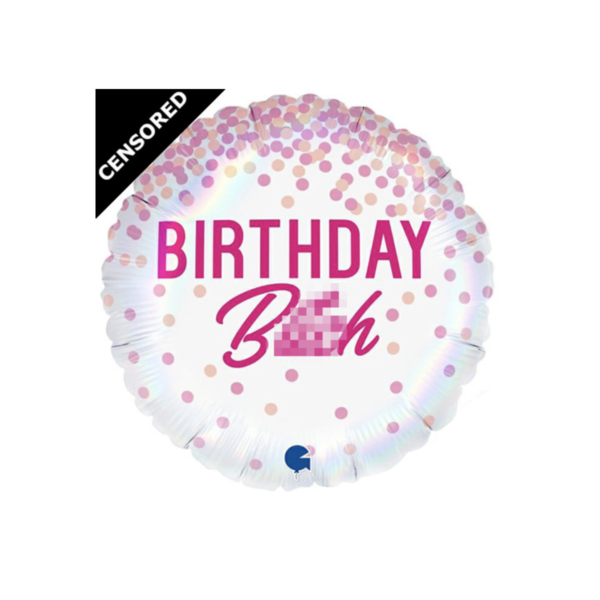 Birthday B***h Head Foil Balloon - Inflated